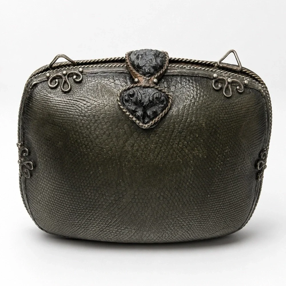 Maya Evangelista Vintage Resin Handbag Clutch Purse No Strap